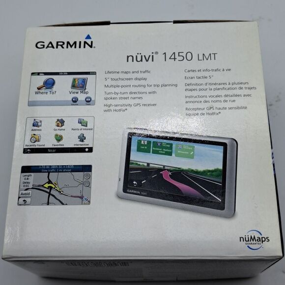 Garmin nuvi 1450 LMT GPS Navigation System Mountable Used in Box Car Charger - Picture 2 of 6